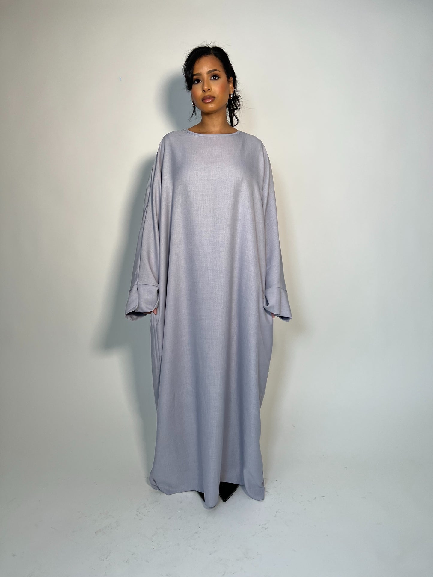 Linen Butterfly Sleeve Abaya