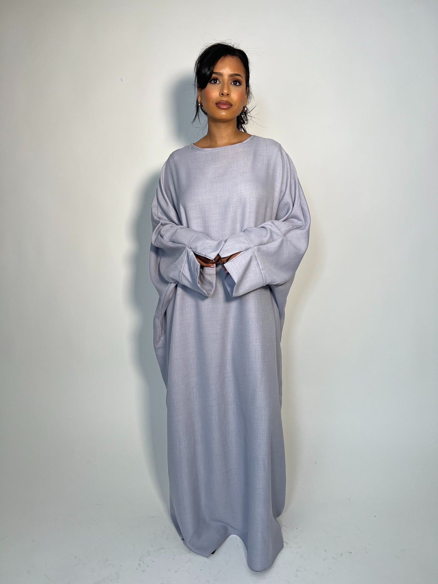 Linen Butterfly Sleeve Abaya