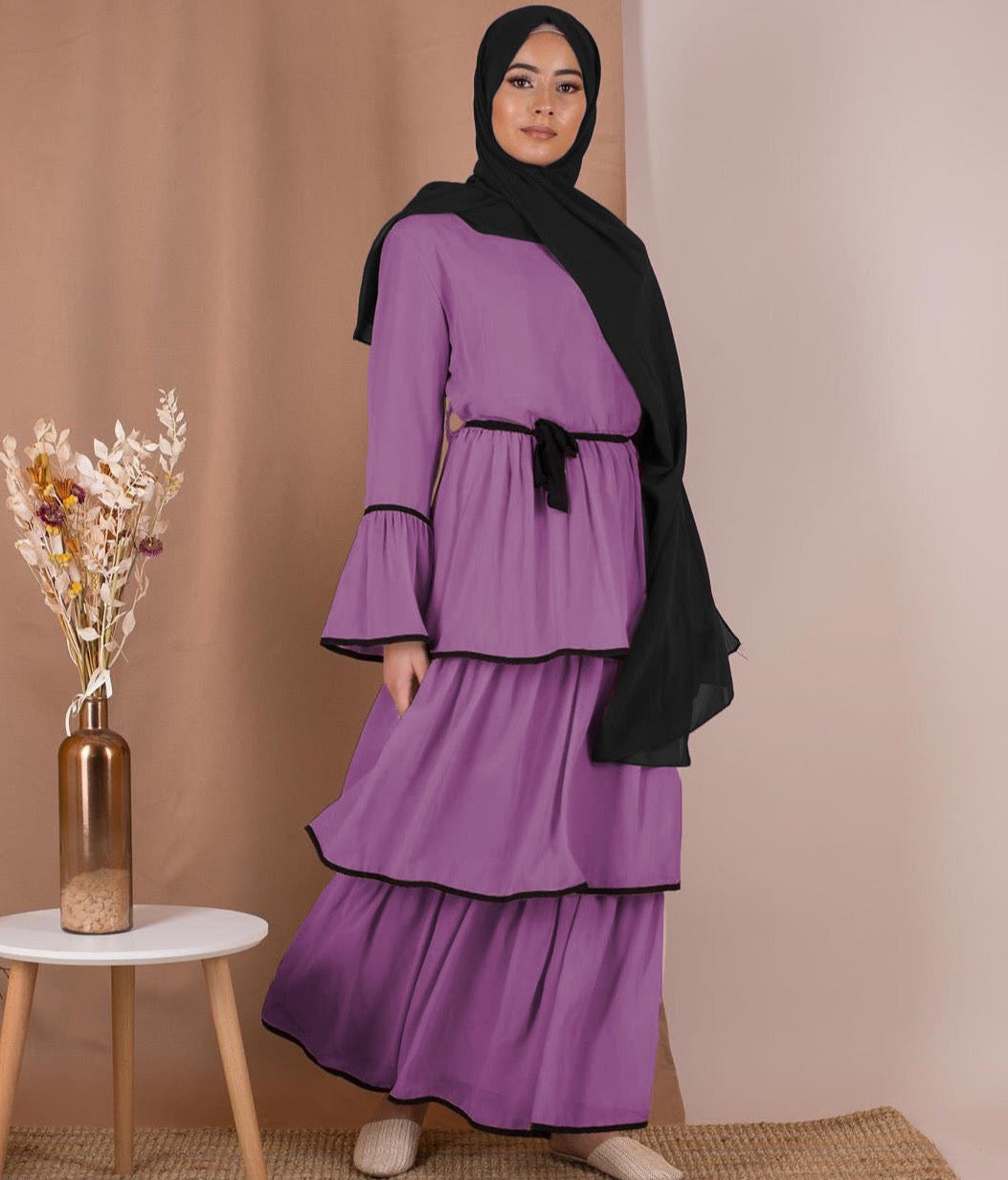 Alara Abaya: Layered Classy Turkish Dress