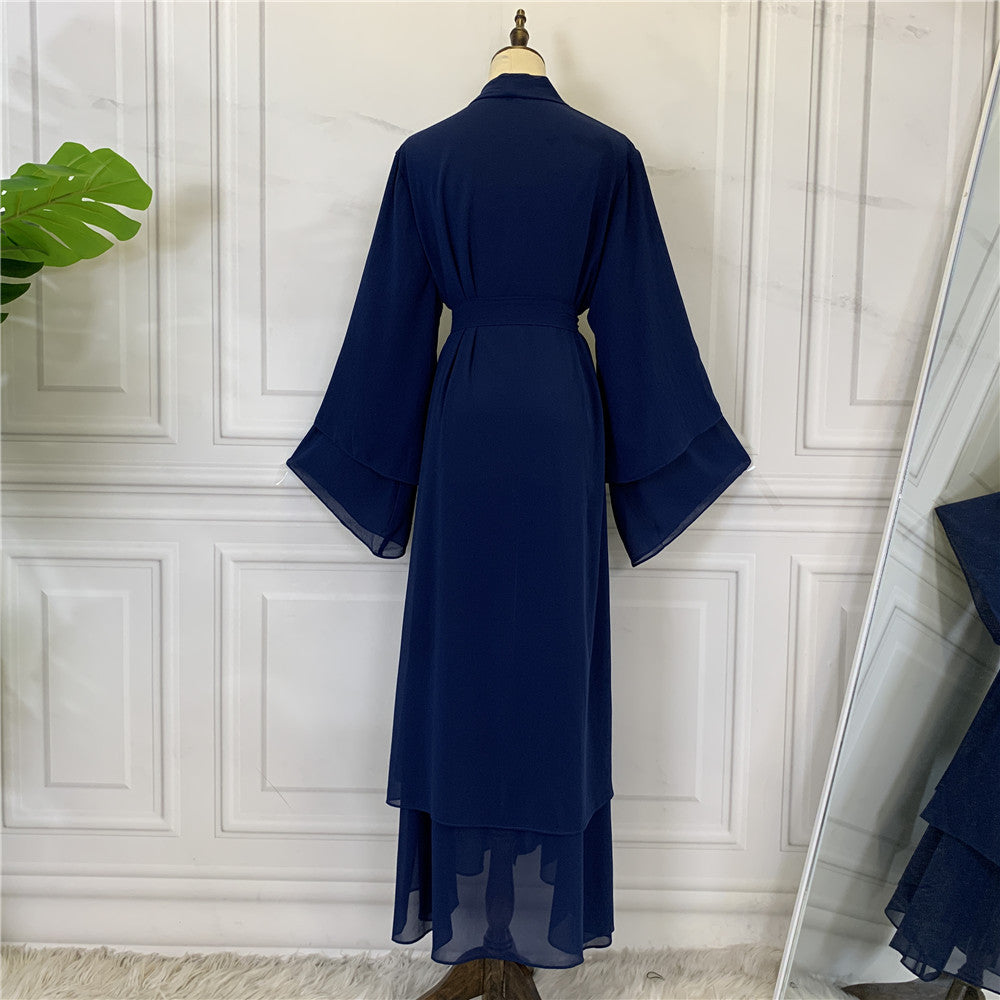 Farah Abaya: Fashionable Muslim Cardigan Chiffon Robe