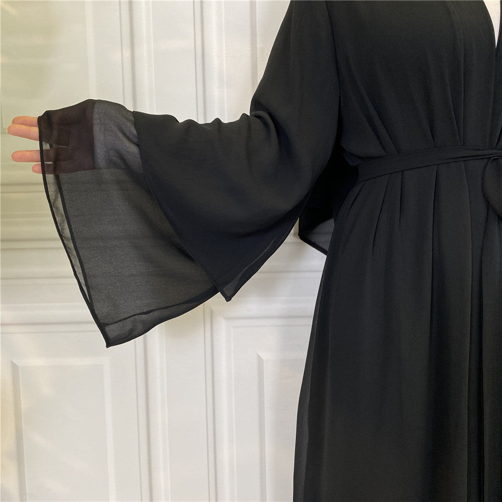 Farah Abaya: Fashionable Muslim Cardigan Chiffon Robe