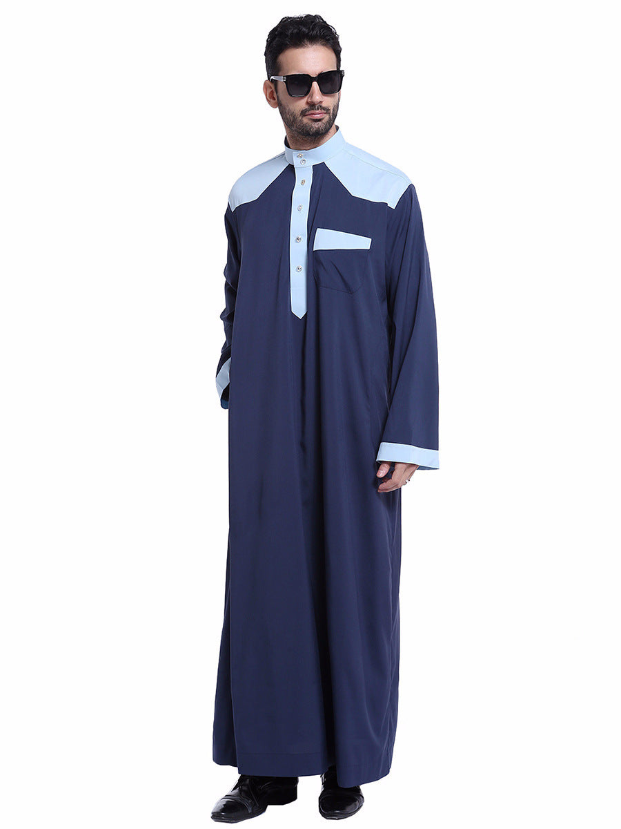 Arab Middle Eastern Buttoned Collared Men's Thobe