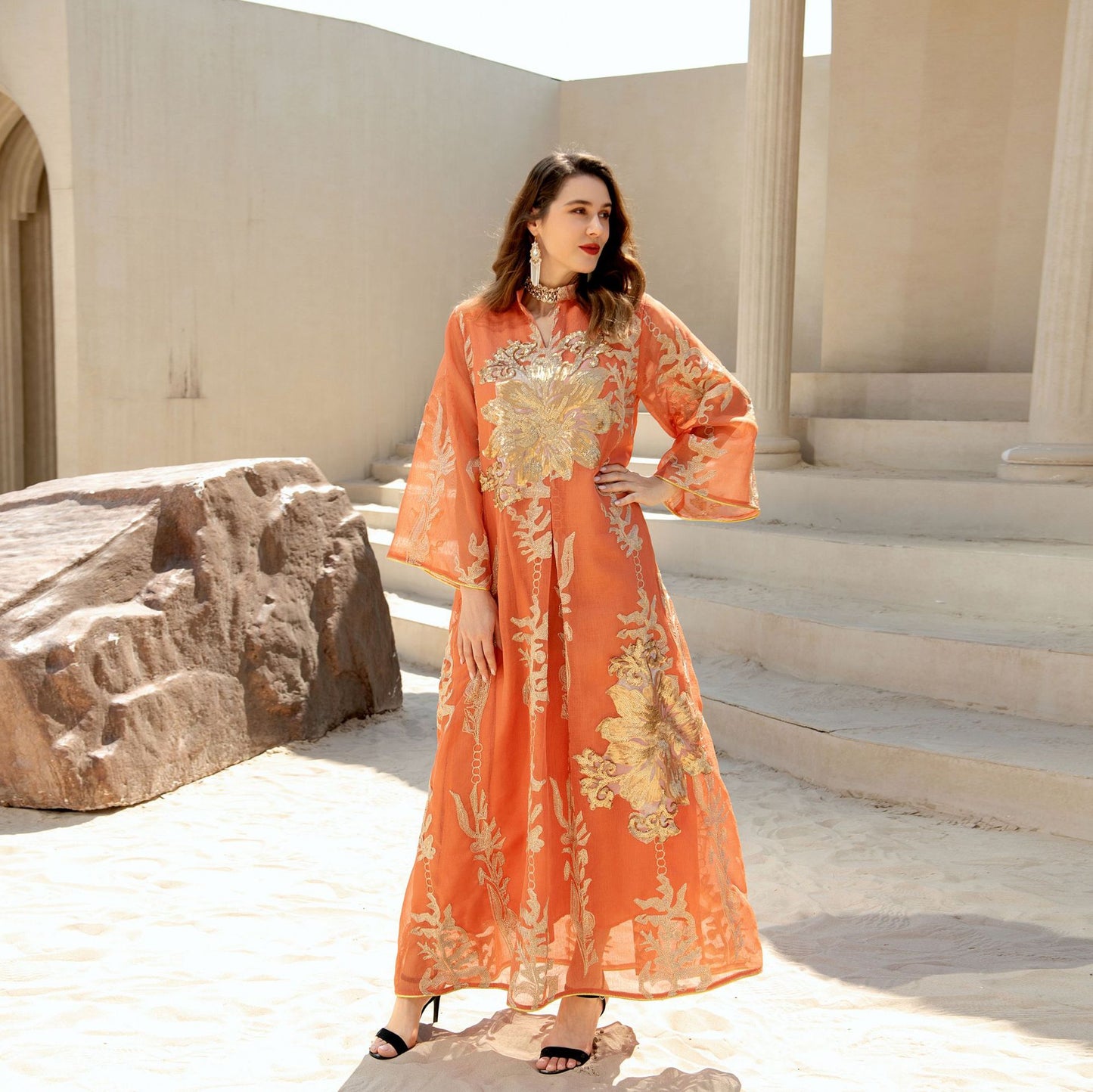 Raeda Abaya: Middle East Sequinned Luxury dress