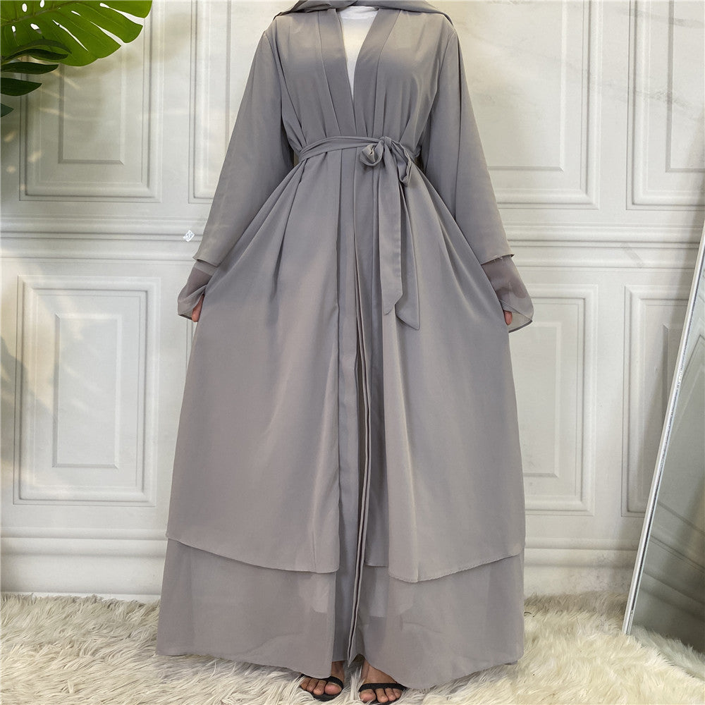 Farah Abaya: Fashionable Muslim Cardigan Chiffon Robe