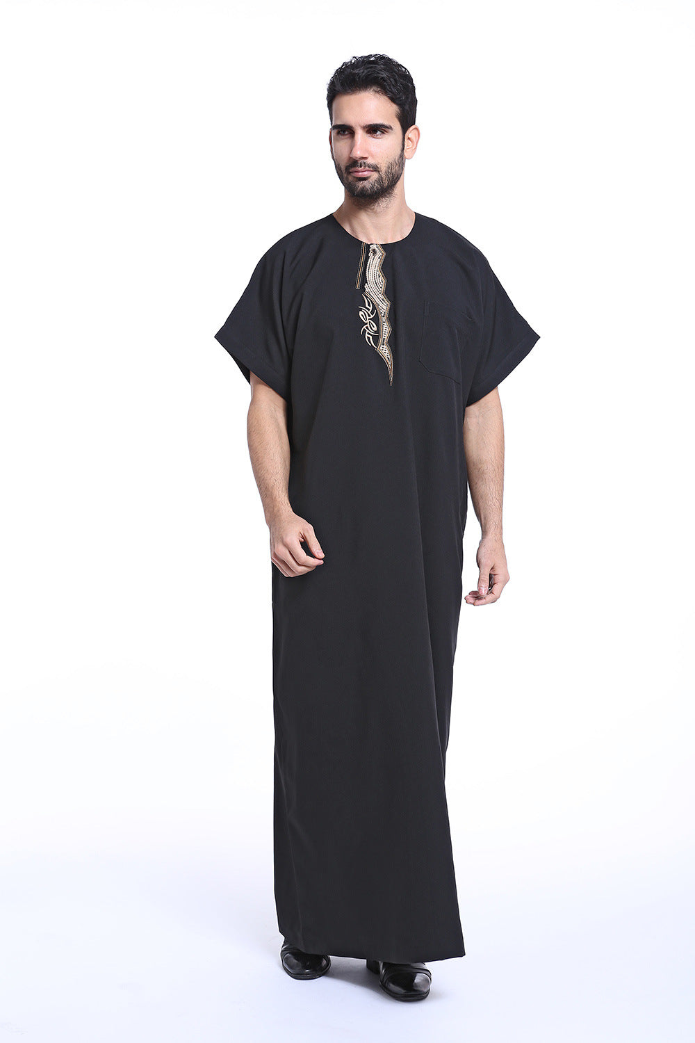 Front Patterned Middle Eastern Men's Thobe