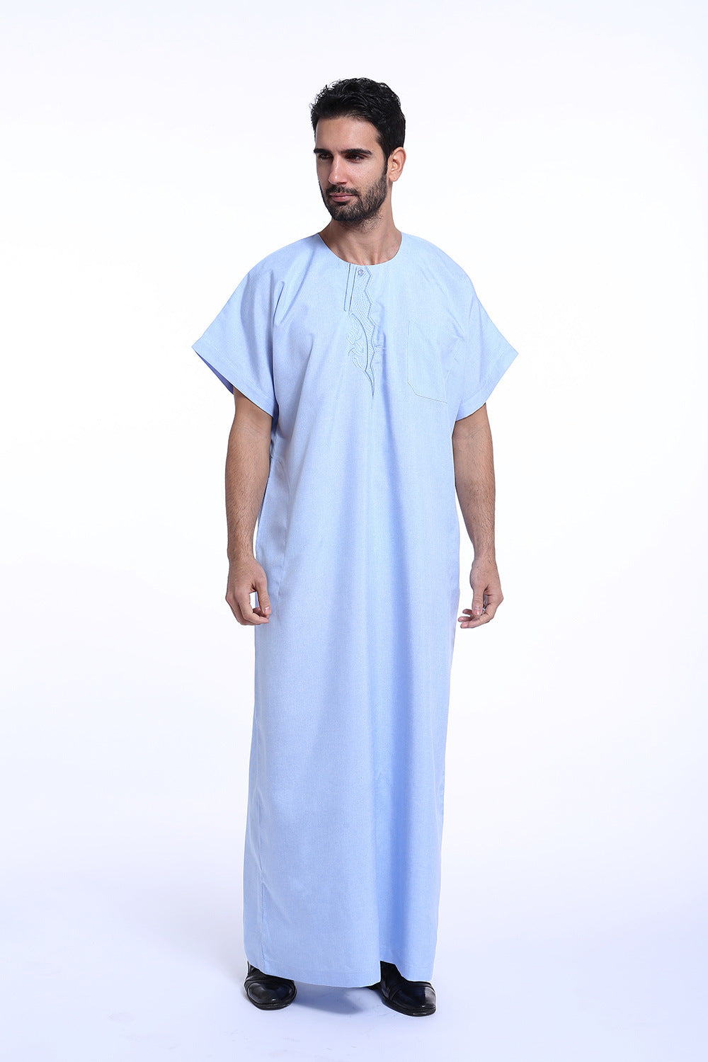 Front Patterned Middle Eastern Men's Thobe