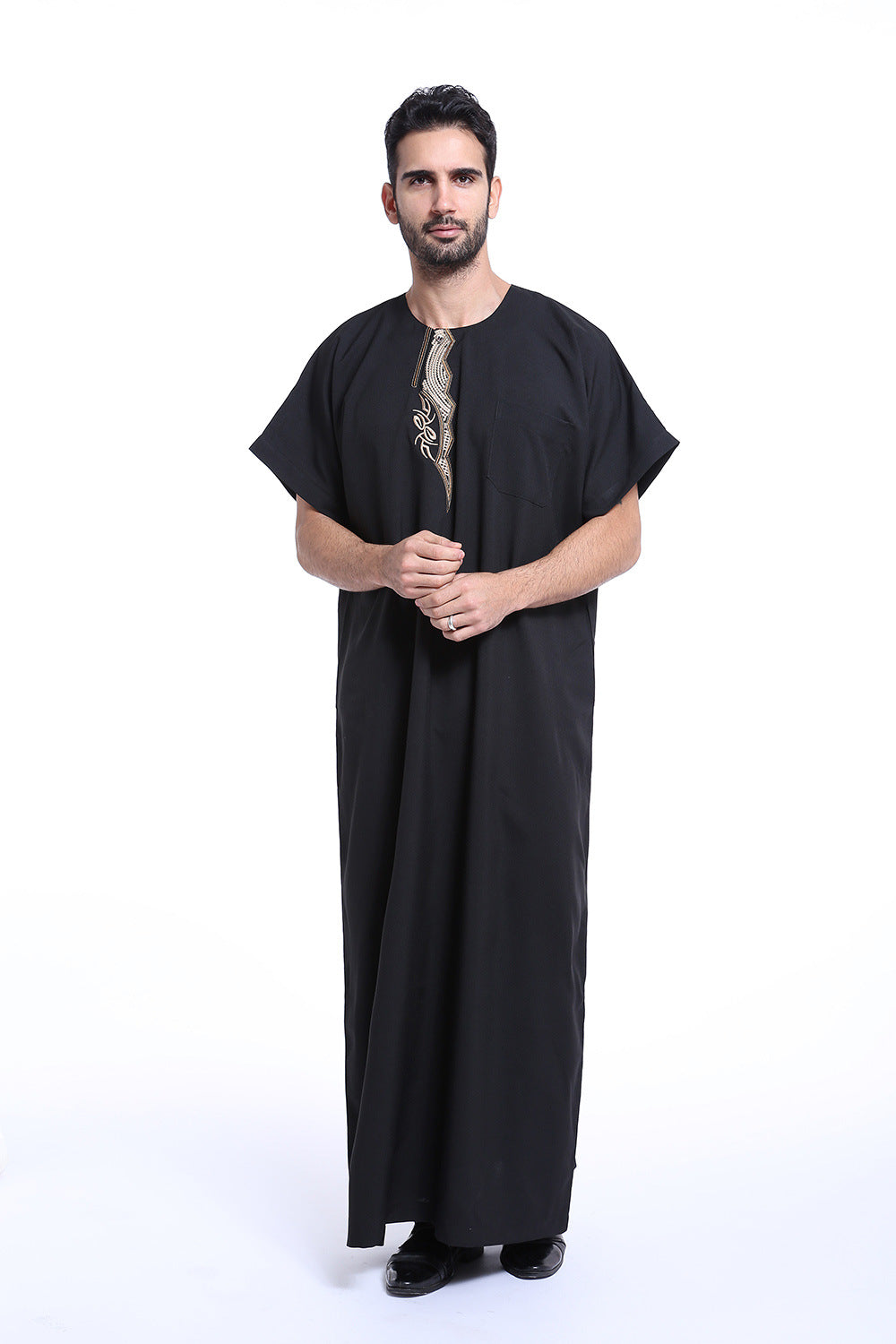 Front Patterned Middle Eastern Men's Thobe