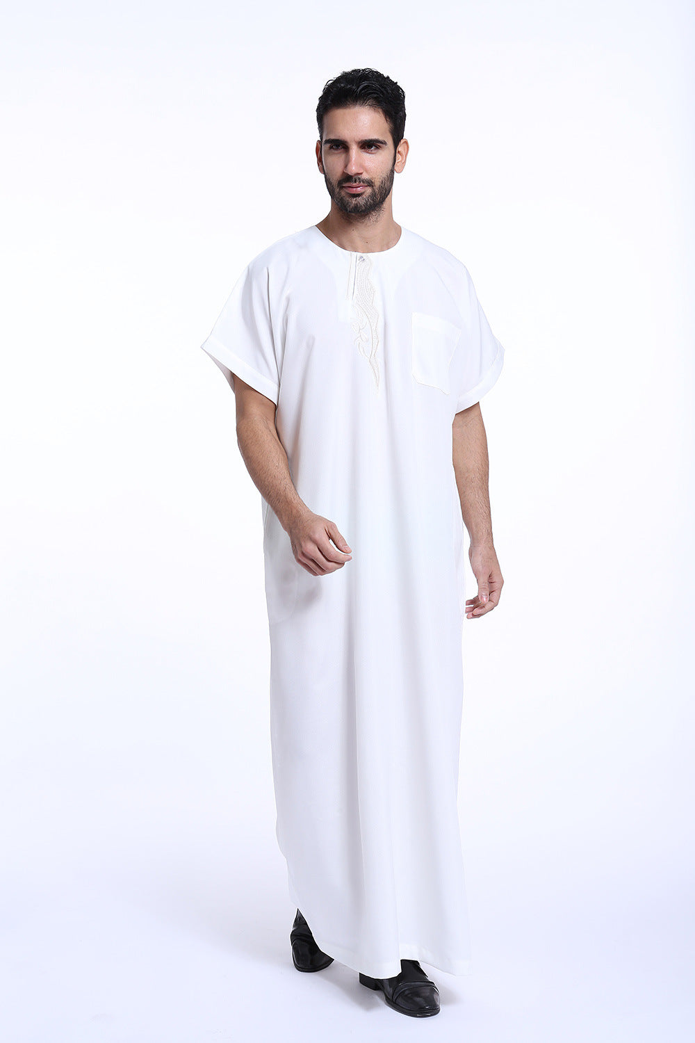 Front Patterned Middle Eastern Men's Thobe