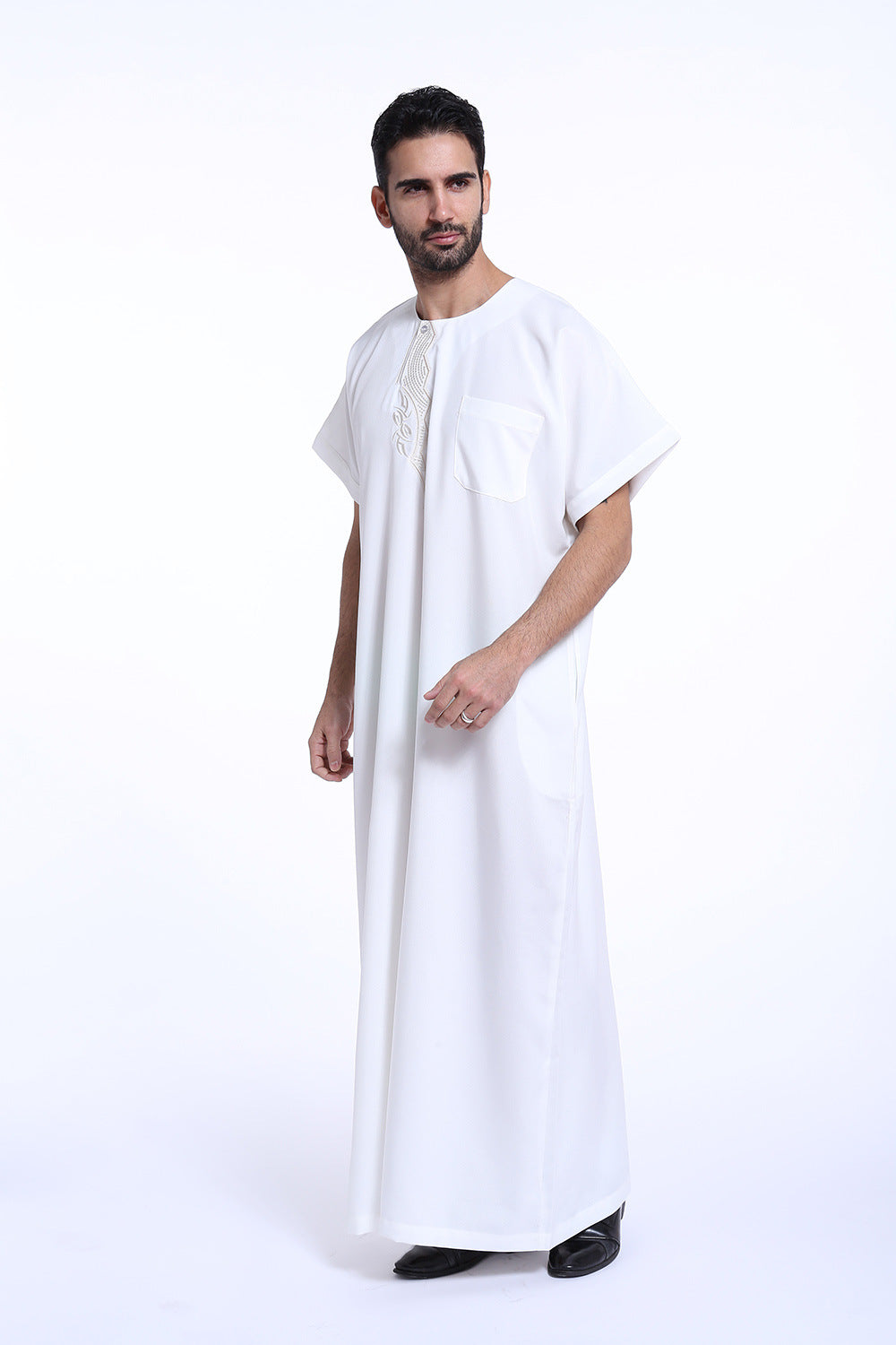 Front Patterned Middle Eastern Men's Thobe