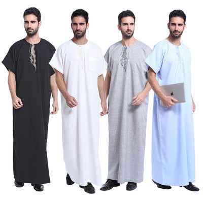 Front Patterned Middle Eastern Men's Thobe