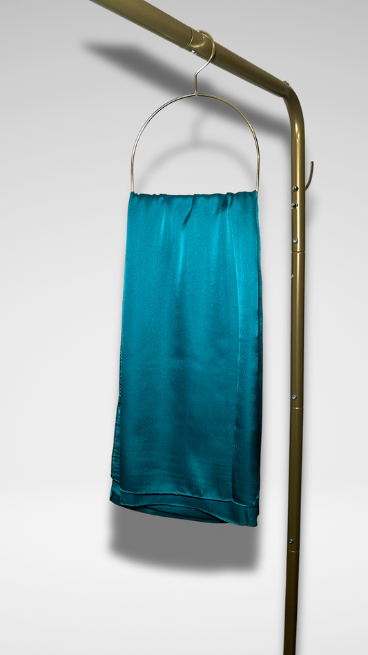 Large Silk Hijab in Teal