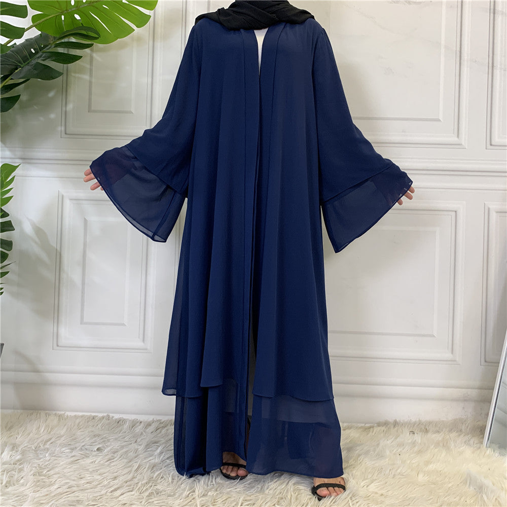 Farah Abaya: Fashionable Muslim Cardigan Chiffon Robe