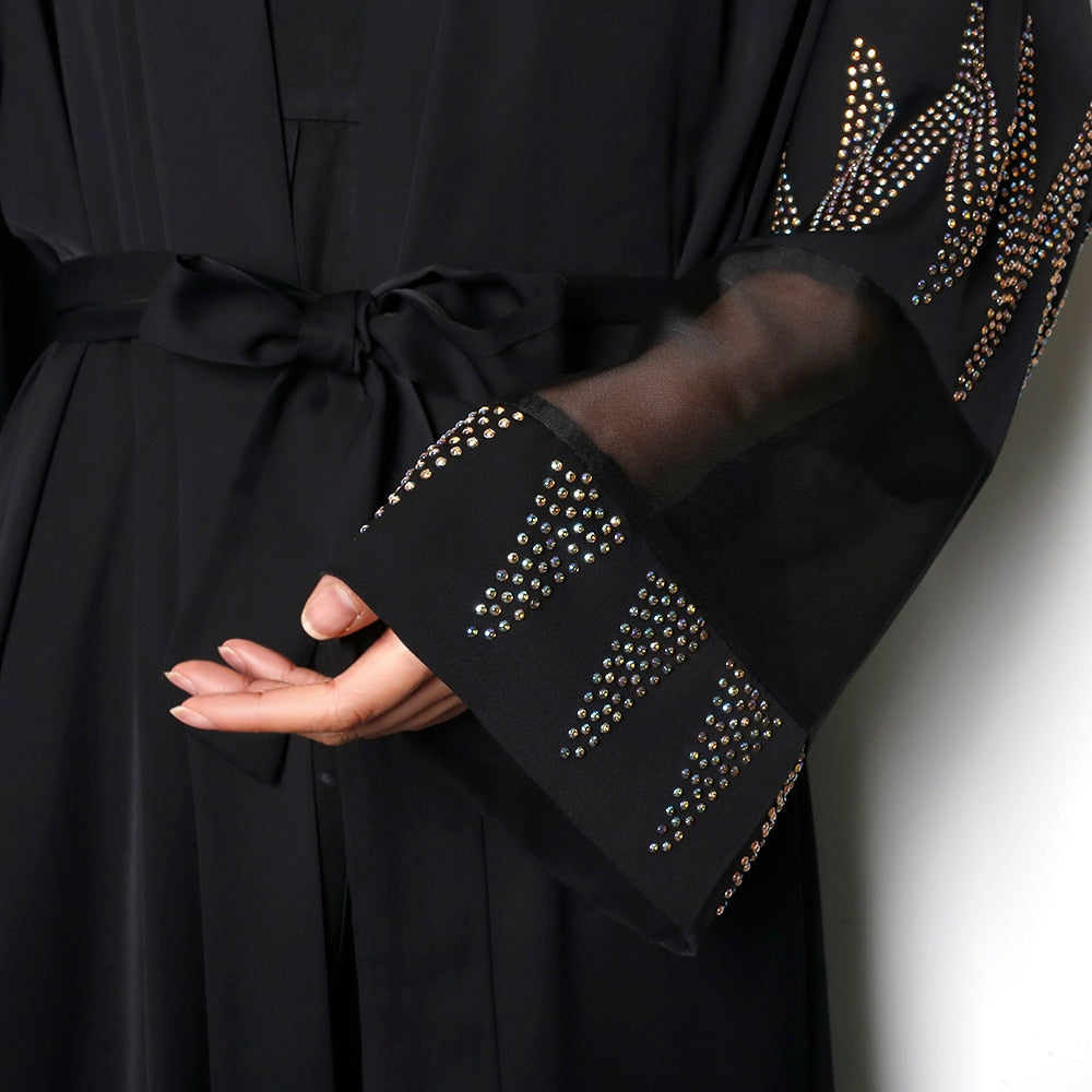 Rayana Abaya: Women's Sequin Muslim Black Abaya