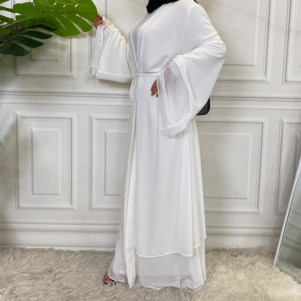 Farah Abaya: Fashionable Muslim Cardigan Chiffon Robe