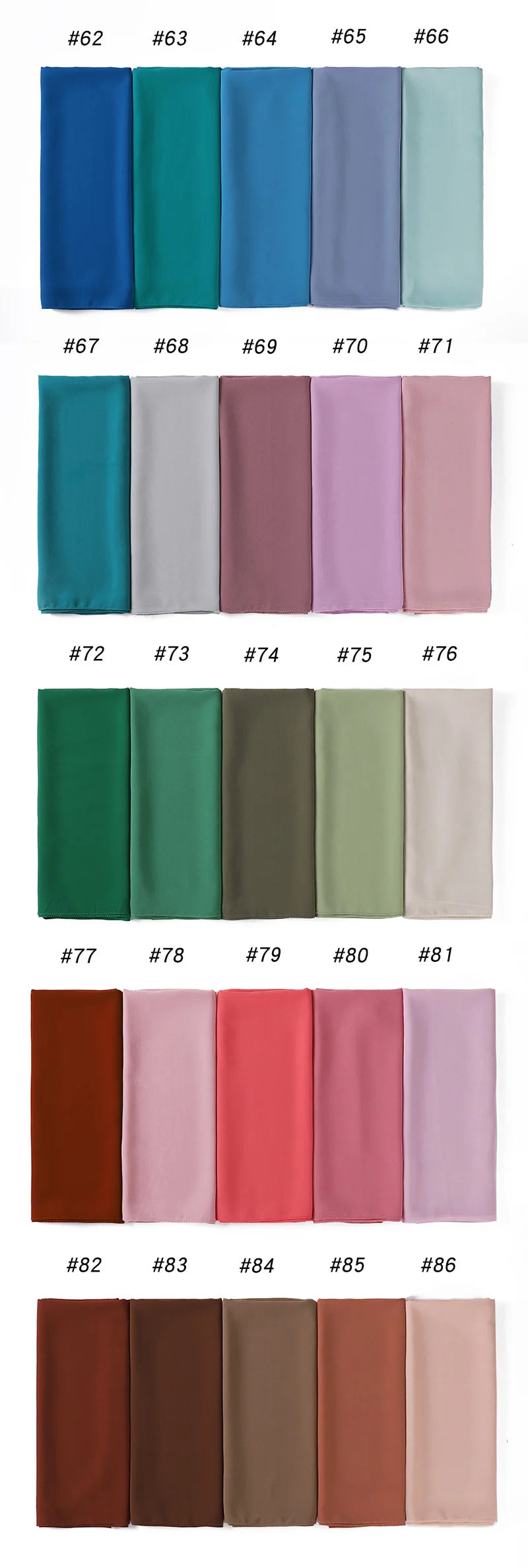 Heavy Chiffon Hijab Premium Head Scarf for Women solid color Shawl Long size Scarf headband muslim hijabs-19