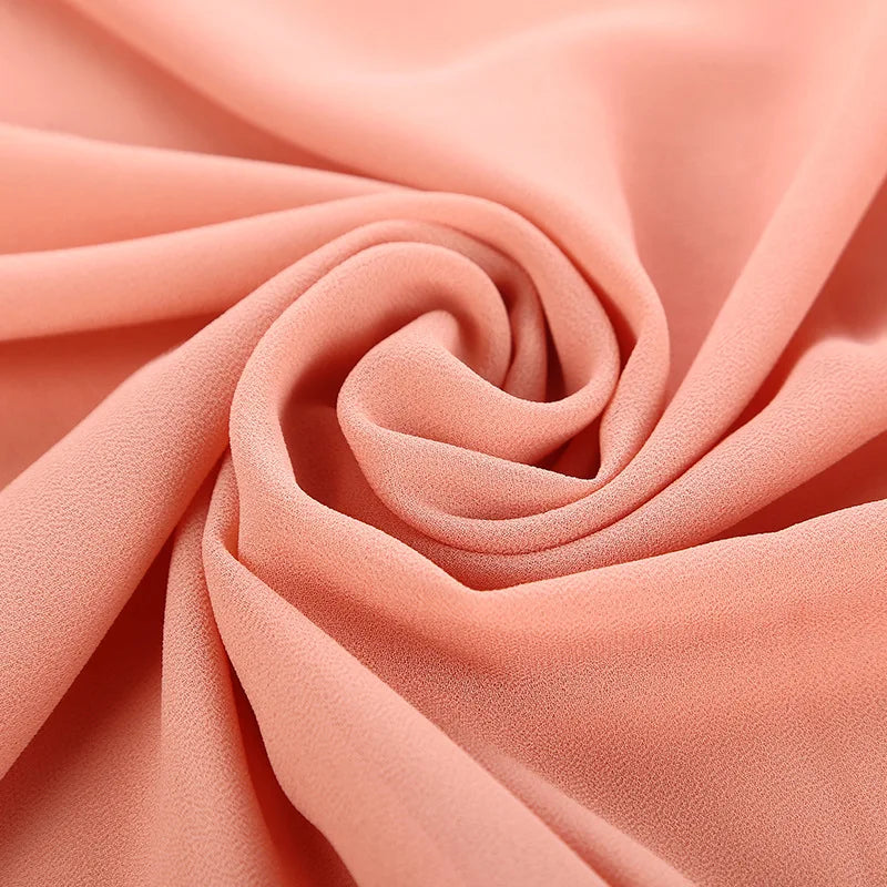 Plain Color Chiffon Scarf Hijab Headband Female Islamic 61 Head Cover Wrap for Women Muslim Jersey Hijabs Hair Scarves Headscarf-4