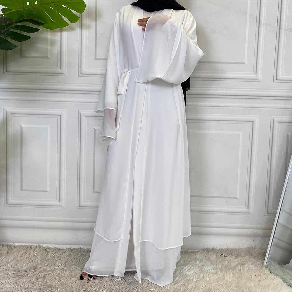 Farah Abaya: Fashionable Muslim Cardigan Chiffon Robe