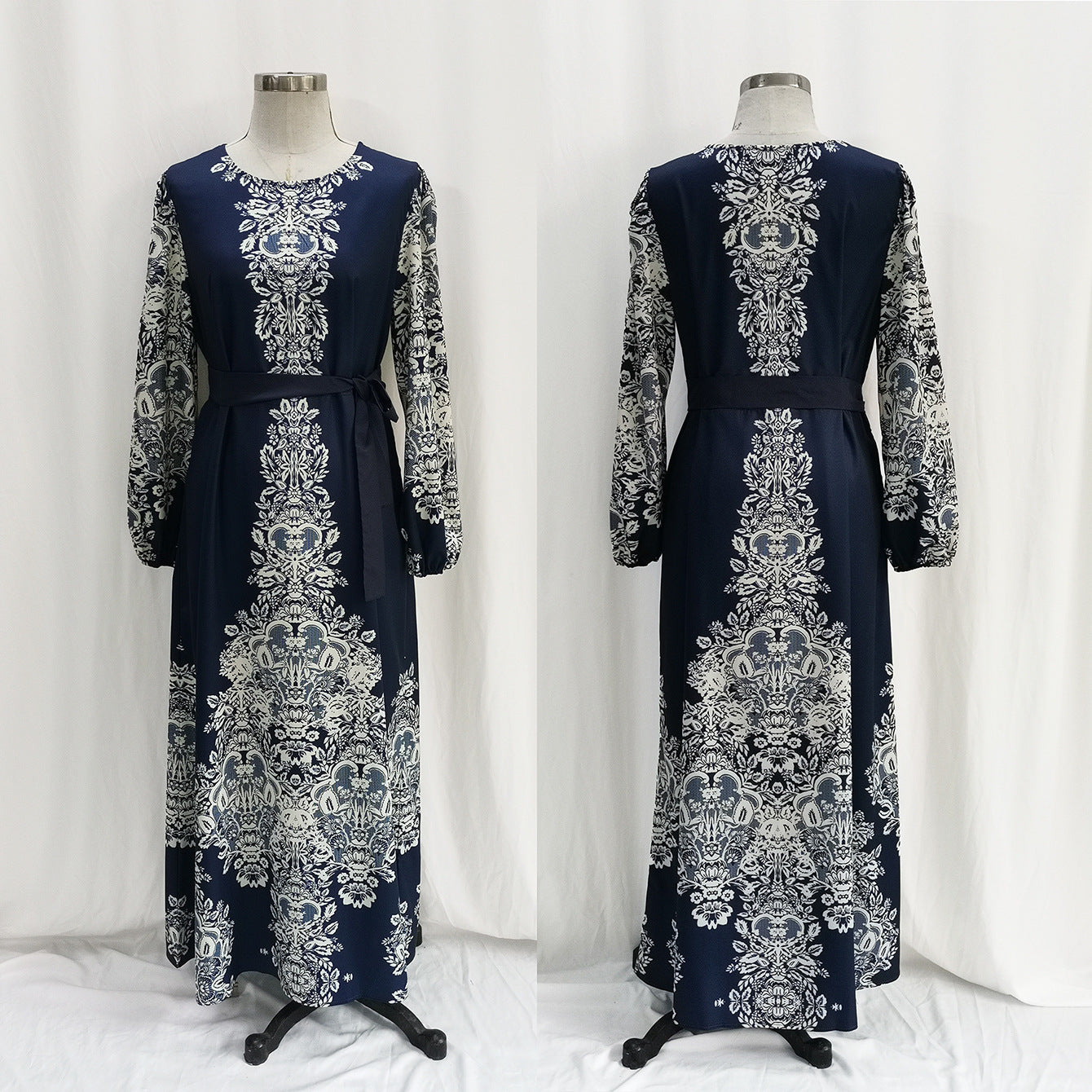 Hiba Dress: Middle Eastern Muslim Printed Dress