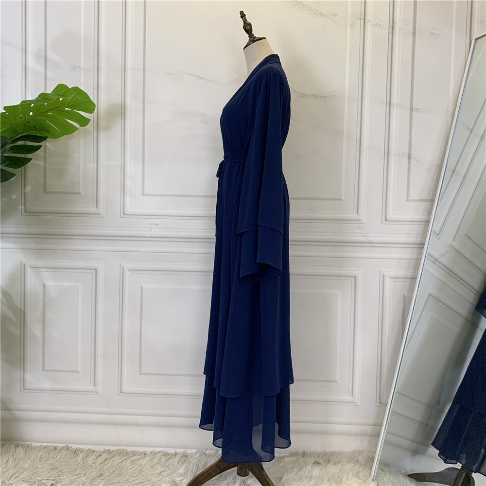 Farah Abaya: Fashionable Muslim Cardigan Chiffon Robe