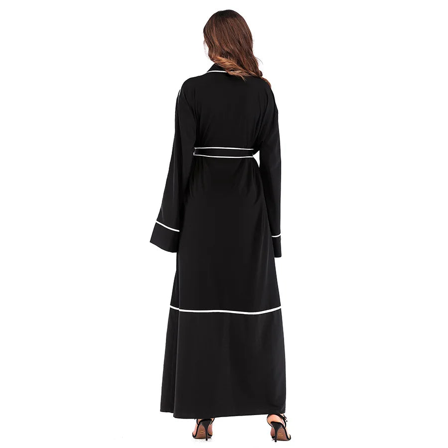 Abayas For Women New Turkish Muslim Dress Women Islamic Clothing Modest Abaya Dubai Hot Sale Middle East Arab Moroccan Kimono-5