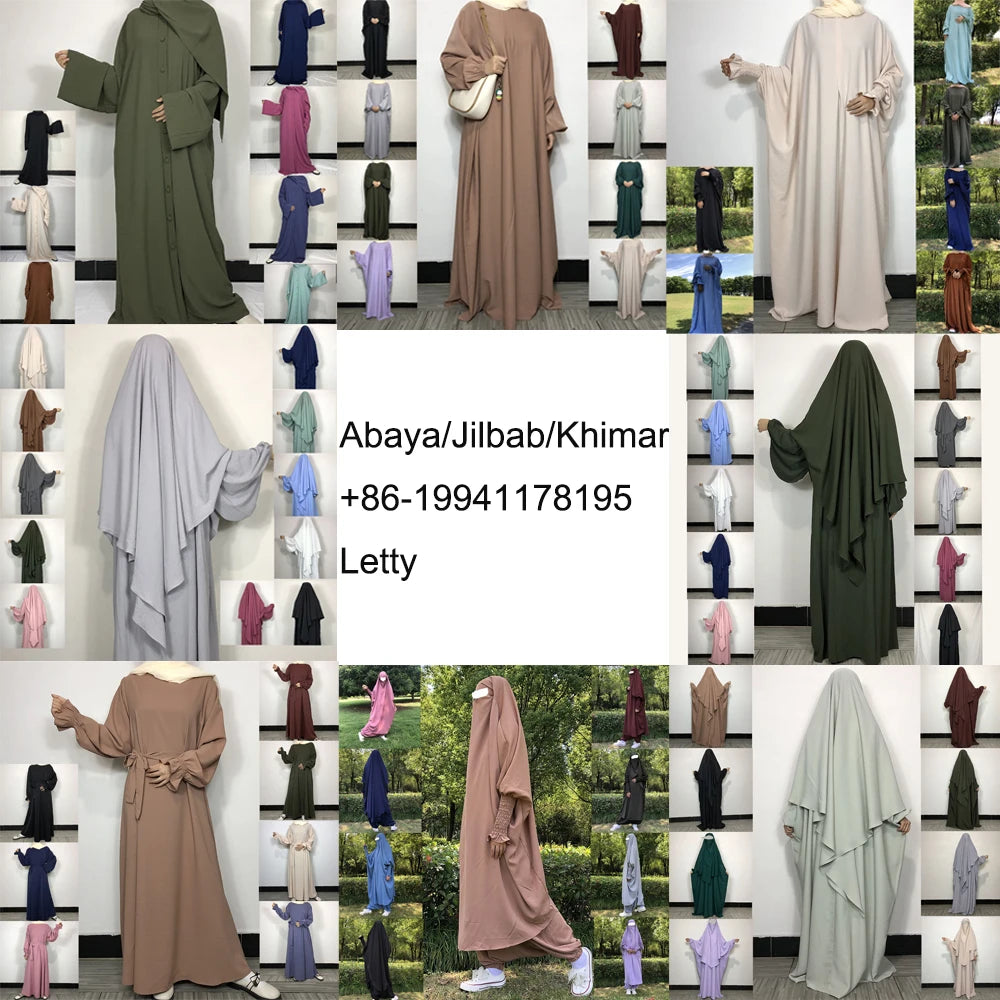 Corduroy Open Front Abaya Fall Thickness Islamic Clothing Winter Ribbed Prayer Dress EID Ramadan Muslim Abaya-5