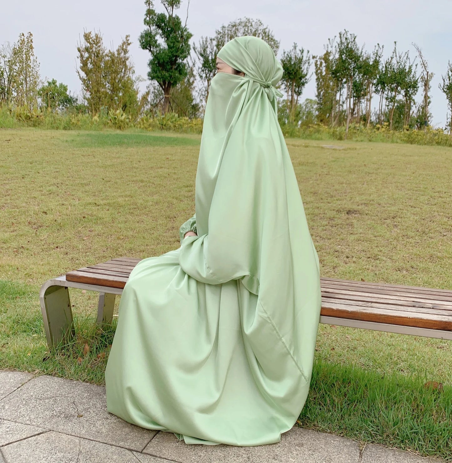 Latest Plus Size Niqab Burqa Design One piece full length Jilbab Arabic Abaya Dubai Turkey Islamic Clothing With Hijab-9