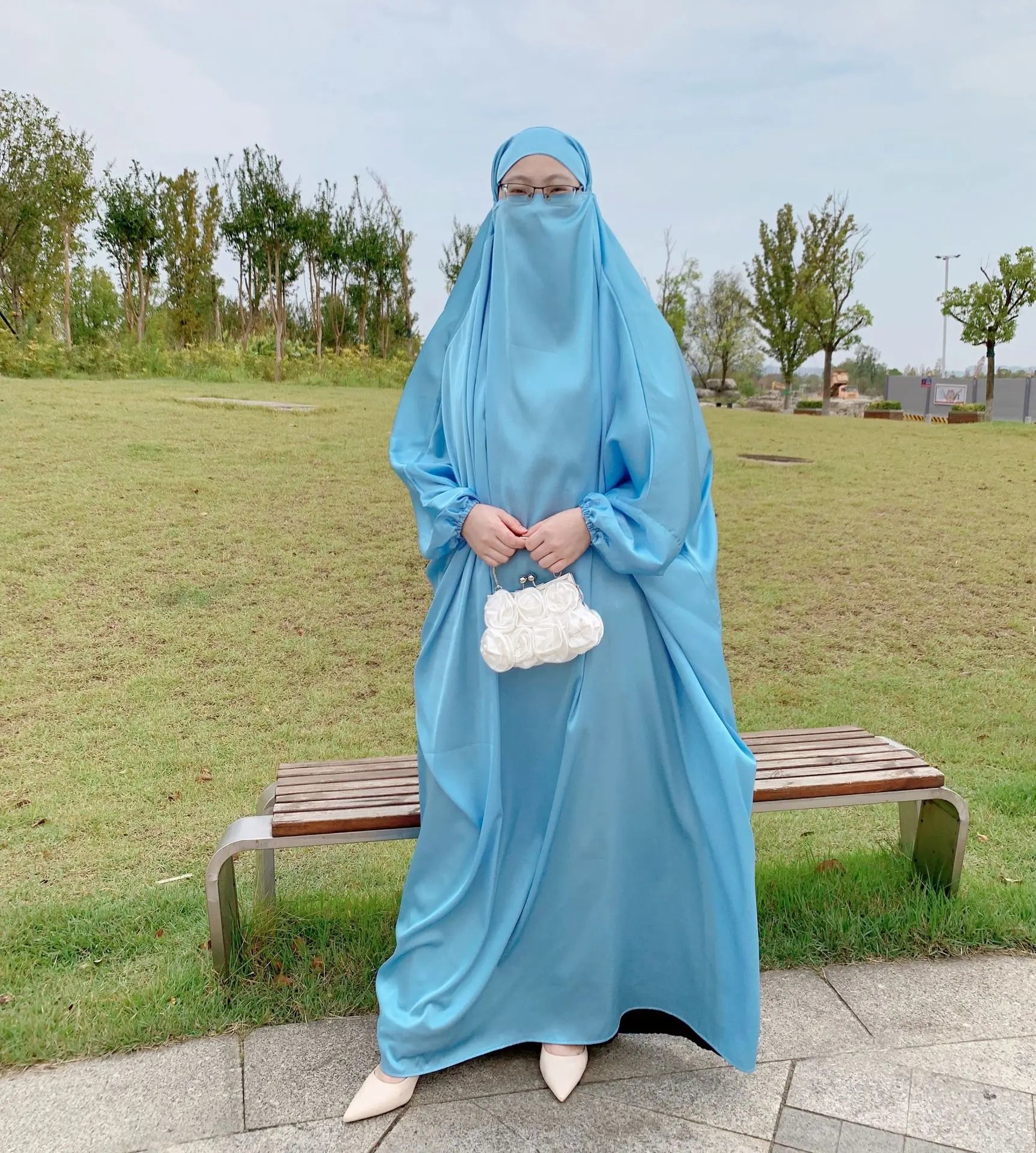 Latest Plus Size Niqab Burqa Design One piece full length Jilbab Arabic Abaya Dubai Turkey Islamic Clothing With Hijab-8